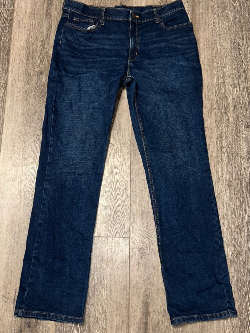 Member's Mark Men's Straight Fit 36x34 Premium Dark Wash Denim Jeans 5 Pocket